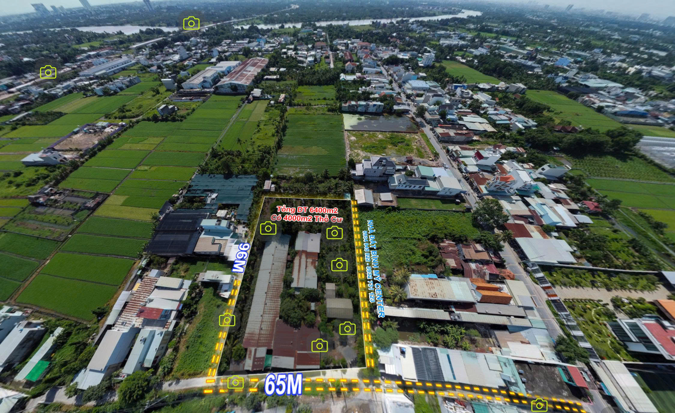 Bán Lô Đất 6.400m² Có 3 Mặt Tiền Tại Bình Mỹ – Có Xưởng 2000m² Cho Thuê 40 Triệu/Tháng